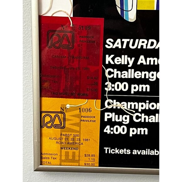 1981 Pabst 500 Racing Poster Road America BMW lola Corvette 28" framed +xtras - Picture 3 of 13